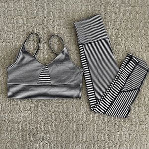 DYI navy and white set. Small leggings large sports bra (runs small).